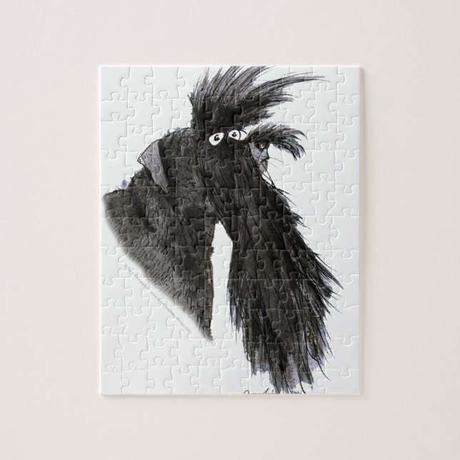 Puzzle Chien de Schnauzer, fernandes élégants (Vertical)