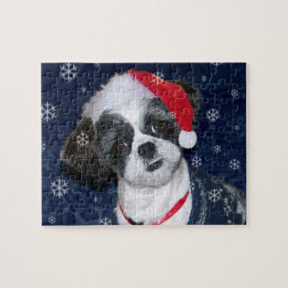 Puzzle Chien de Shih Tzu de Noël