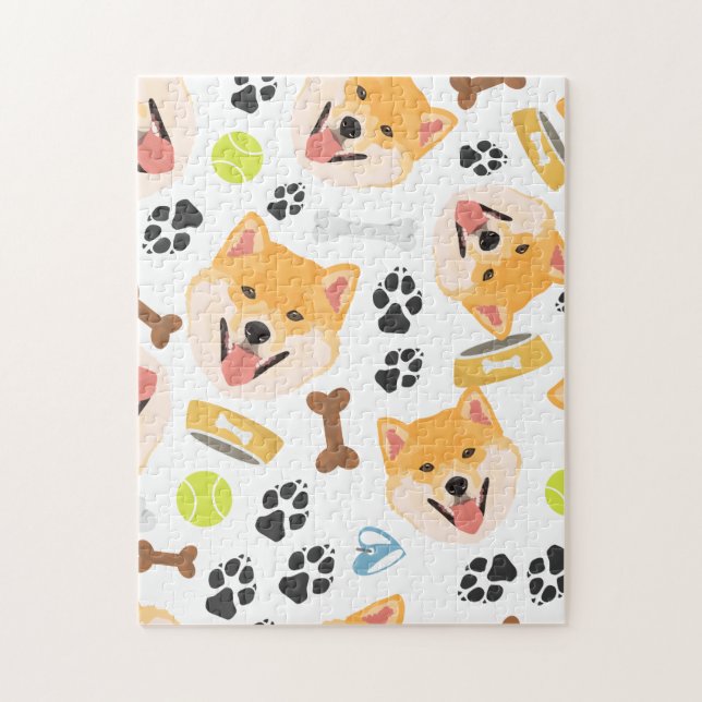 Puzzle Chien de sourire Shiba Inu (Vertical)