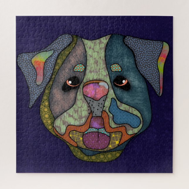Puzzle Chien de taureau visage de chien laid Jigsaw Puzzl (Vertical)