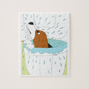 Puzzle chien de toilette