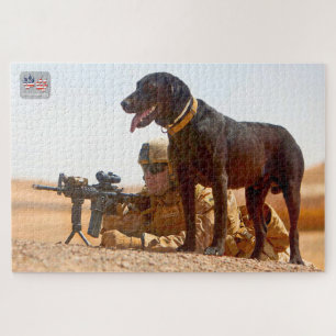 Puzzle CHIEN DE TRAVAIL MILITAIRE AMÉRICAIN (20x30 pouces