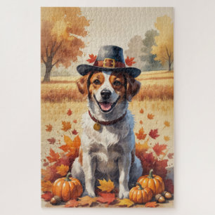 Puzzle Chien D'Eau Portugais En Automne Quitte Thanksgivi
