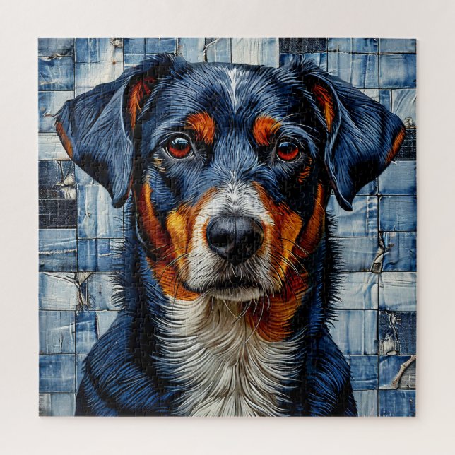Puzzle Chien en mosaïque mignon (Vertical)