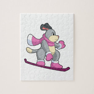 Puzzle Chien en Snowboardeur avec Sonowboard