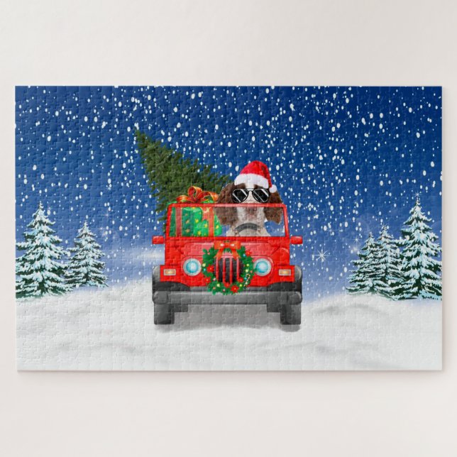 Puzzle chien English Springer Spaniel avec des cadeaux de (Horizontal)