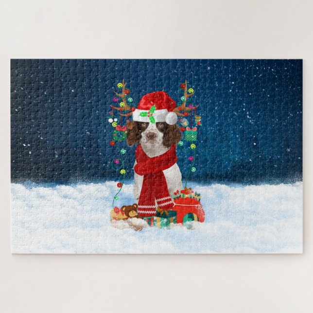 Puzzle Chien English Springer Spaniel avec des cadeaux de (Horizontal)
