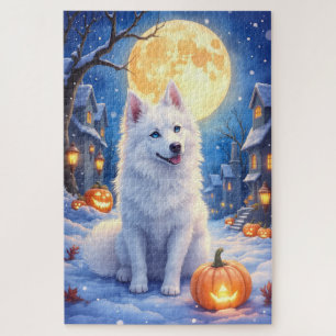Puzzle Chien Esquimau Américain Art Halloween Cosy Clair 