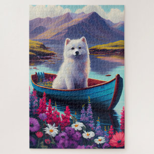 Puzzle Chien Esquimau Américain sur une pagaie : Une aven