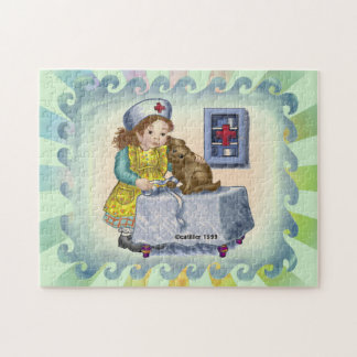 Puzzle Chien et infirmière