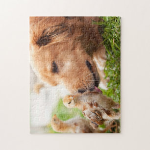 Puzzle Chien et poussin