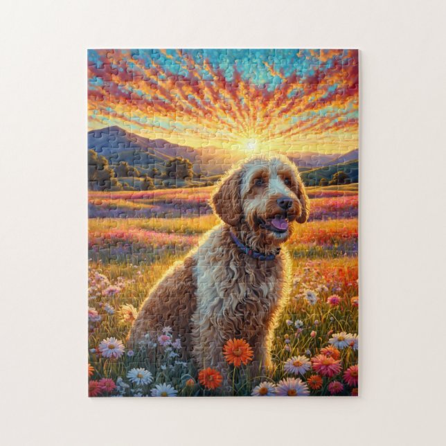 Puzzle chien Golden Doodle (Vertical)