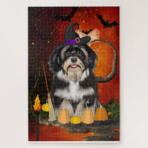 Puzzle Chien Havanais d'Halloween