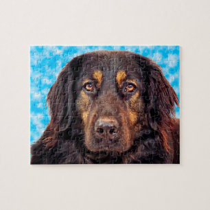 Puzzle Chien Hovawart noir.