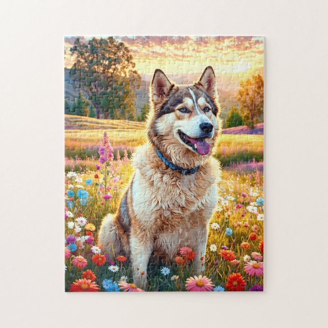 Puzzle Chien Husky Sibérien   (Vertical)
