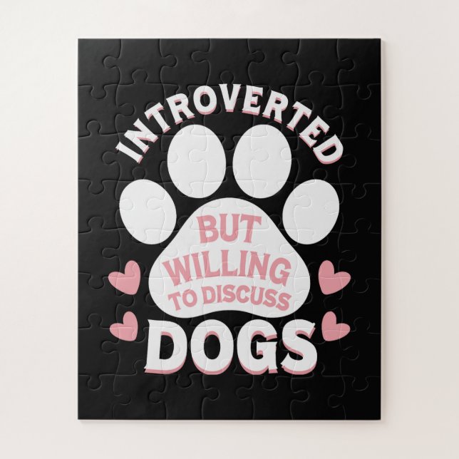 Puzzle Chien Introverti Mais Prêt à Discuter des Chiens (Vertical)