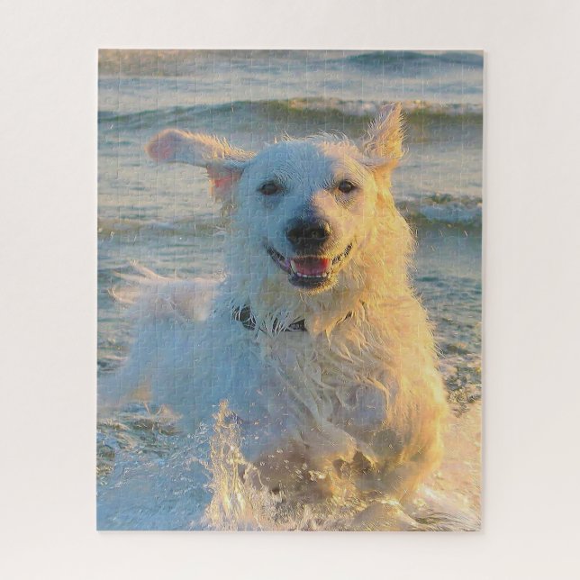 Puzzle Chien Kuvasz. (Vertical)