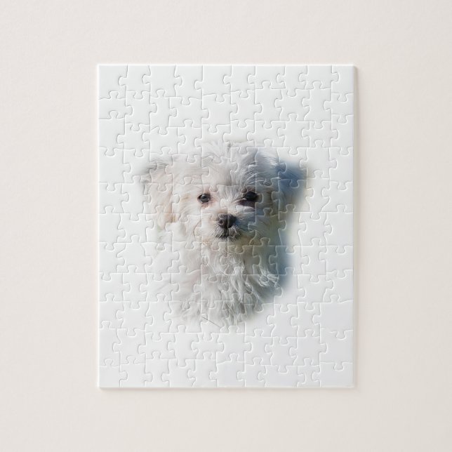 Puzzle Chien maltais mignon (Vertical)