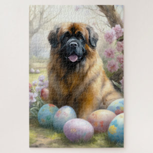 Puzzle Chien Mastiff Tibétain avec Vacances d'Œufs de Pâq