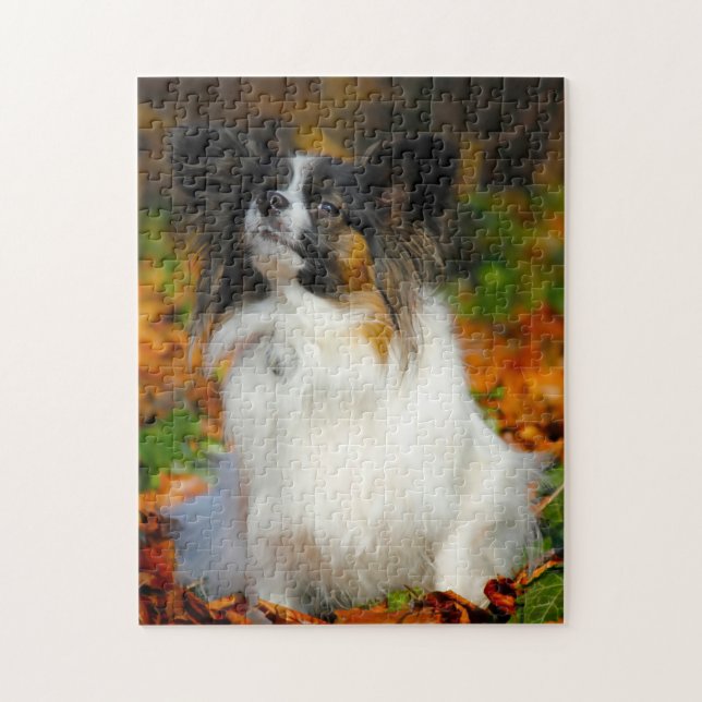 Puzzle Chien Papillon. (Vertical)