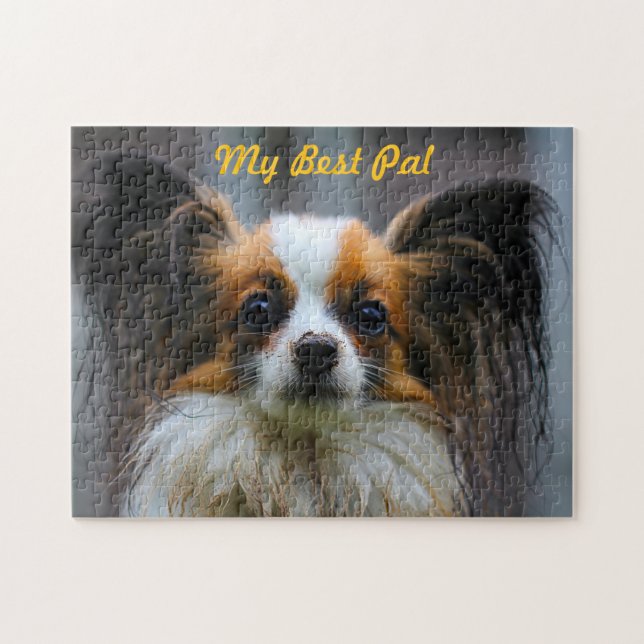 Puzzle Chien Papillon. (Horizontal)
