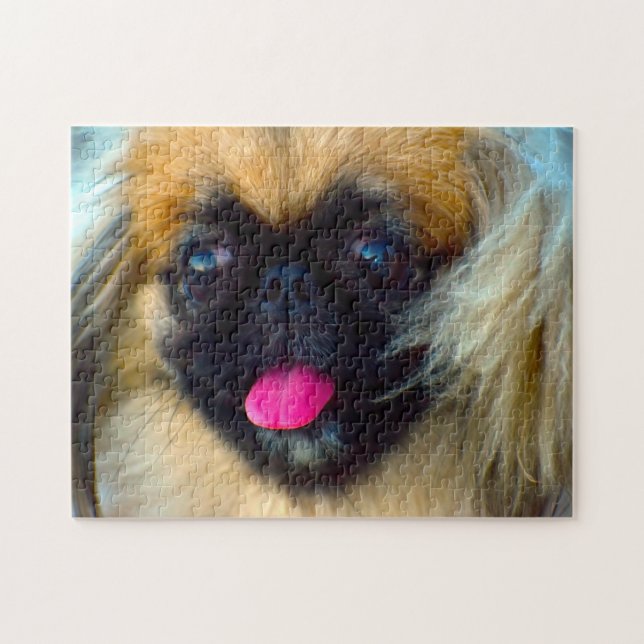 Puzzle Chien Pékinois. (Horizontal)