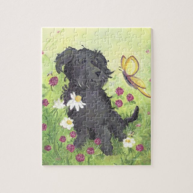 Puzzle Chien/puzzle de griffonnage de Labradoodle (Vertical)