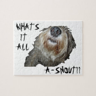 Puzzle Chien "QU'EST-CE QUE C'EST QUE DE LA NEIGE ? ?" Pu