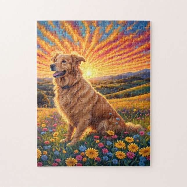 Puzzle Chien Retriever doré (Vertical)