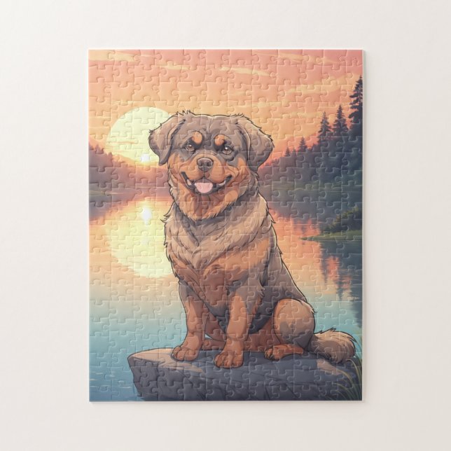 Puzzle chien Rottweiler (Vertical)
