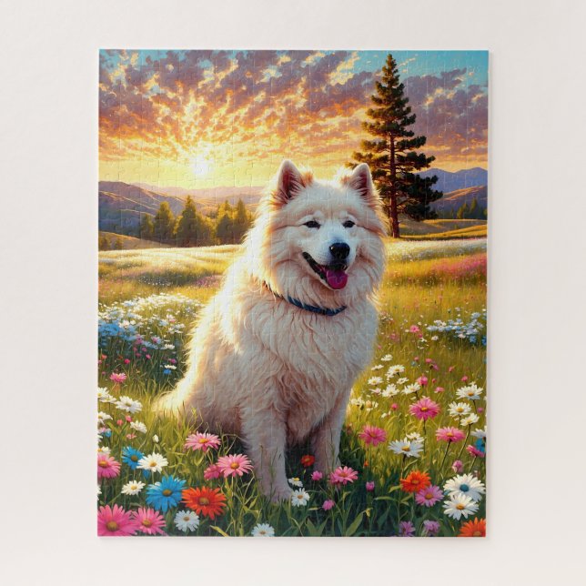 Puzzle Chien Samoyède   (Vertical)