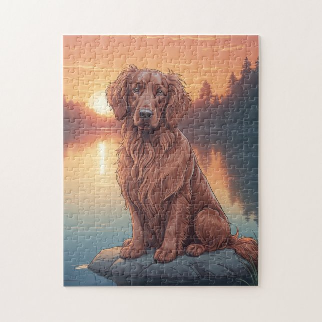 Puzzle chien Setter irlandais (Vertical)