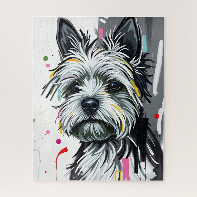 Puzzle Chien Shaggy Terrier (Vertical)