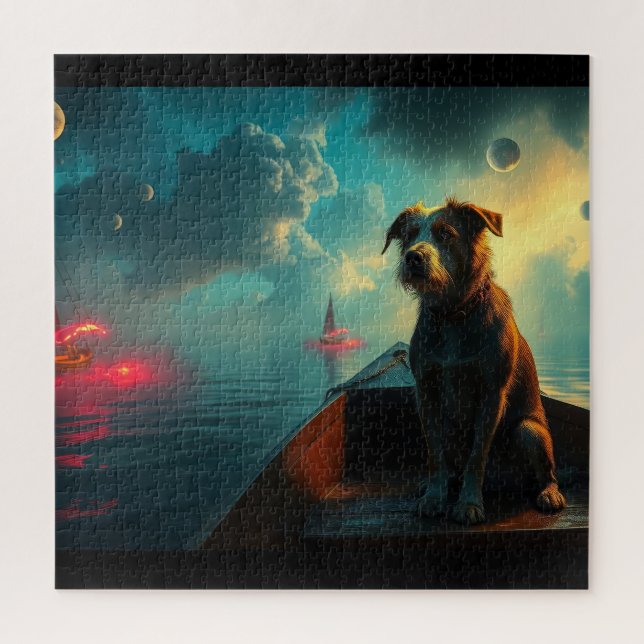 Puzzle Chien sur bateau (Vertical)