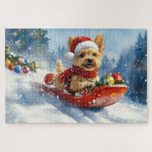 Puzzle Chien Terrier de la Baie de Chesapeake dans un tra
