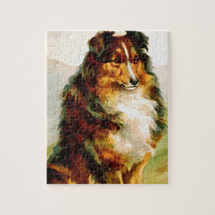 Puzzle Chien vintage de colley