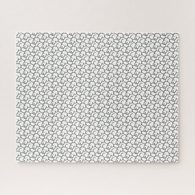 Puzzle Chiens assis dessin animé drôle  (Horizontal)