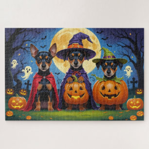 Puzzle Chiens d'Affenpinscher Citrouille Halloween Funny