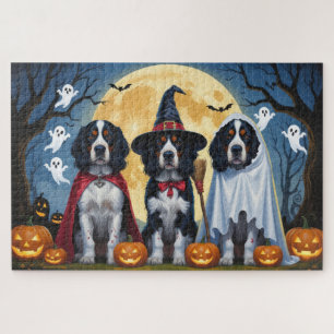 Puzzle Chiens de Setter anglais Citrouille Halloween Funn