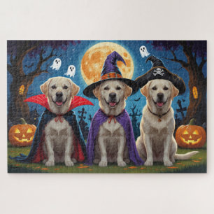 Puzzle Chiens du Labrador Citrouille Halloween Funny