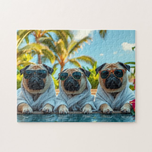 Puzzle Chiens en vacances (Horizontal)