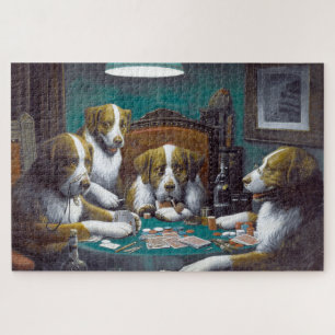 Puzzle Chiens jouant au poker Cassius Marcellus Coolidge