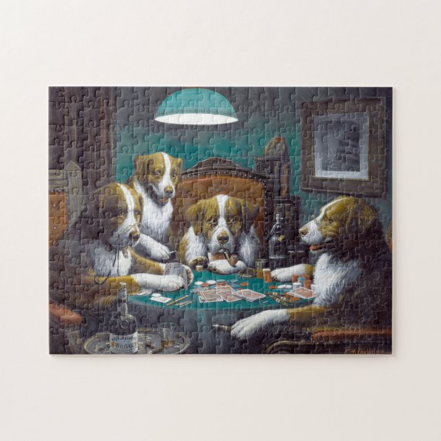 Puzzle Chiens jouant au poker Cassius Marcellus Coolidge  (Horizontal)