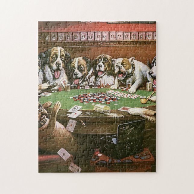 Puzzle Chiens Jouer Poker Sympathie - Cassius Coolidge (Vertical)