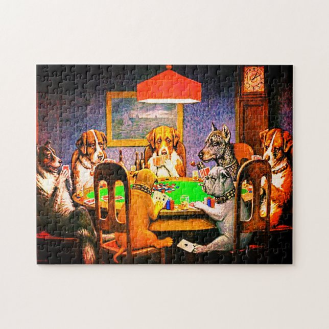 Puzzle Chiens Jouer Poker Un Ami Dans Le Besoin (Horizontal)