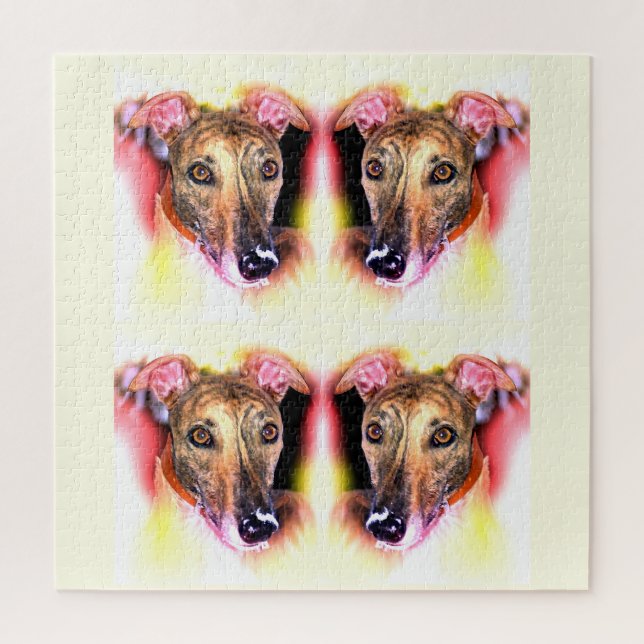 Puzzle Chiens lévriers animal art (Vertical)