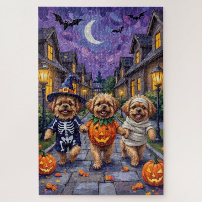 Puzzle Chiens Pékinois Trick-or-Treating Costume d'Hallow (Vertical)