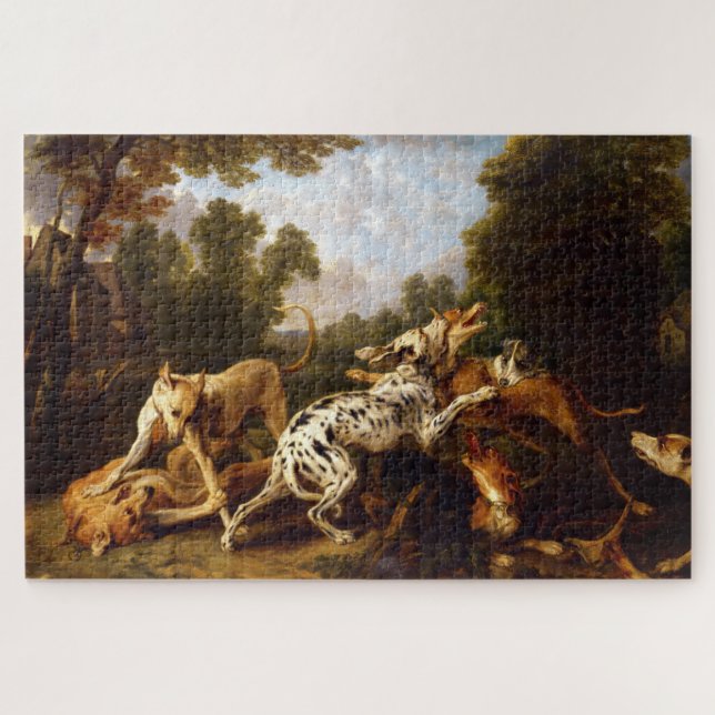 Puzzle Chiens qui se battent (par Frans Snyders) (Horizontal)