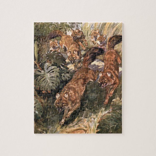 Puzzle Chiens sauvages de collection, Dhole par Winifred  (Vertical)