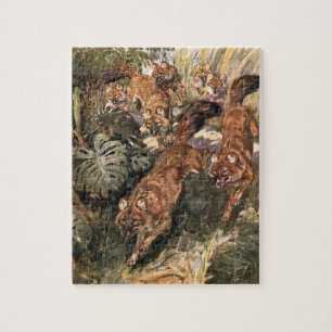 Puzzle Chiens sauvages, Dhole vintage de Winifred Austen
